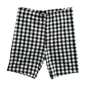 NWT White Fawn Gingham Biker Shorts Girls Large Checkered Tilly’s Kids Youth